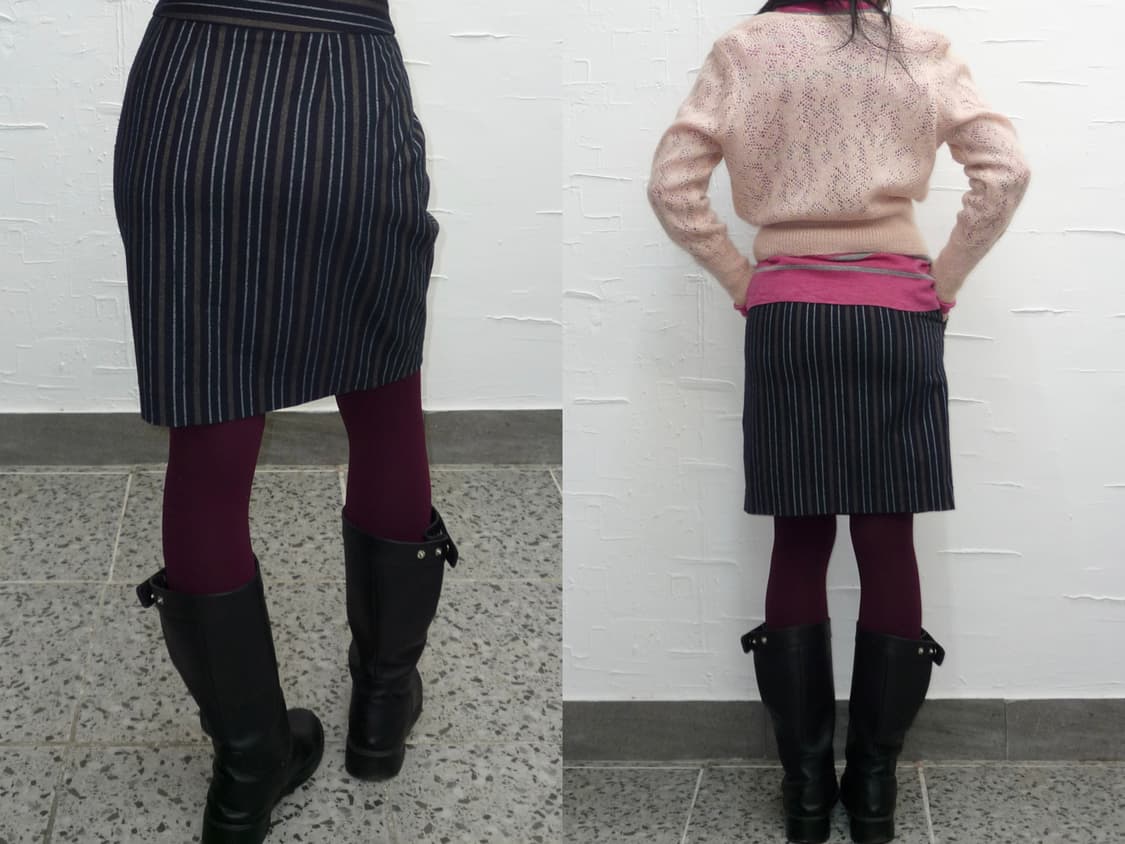 Baggy navy midi skirt 상품이미지2