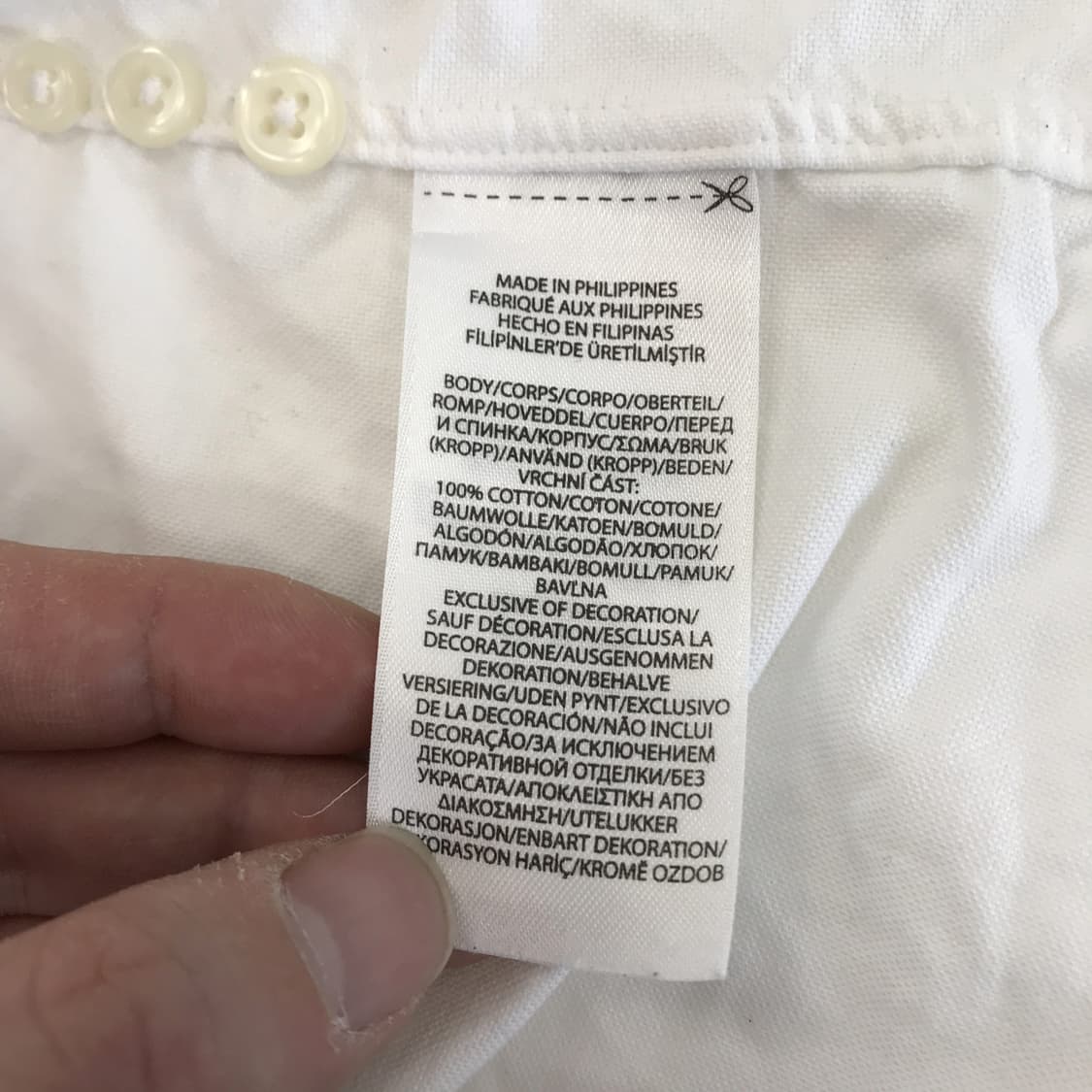 폴로 랄프로렌 커스텀핏 화이트 옥스포드셔츠 QR [L] 상품이미지6