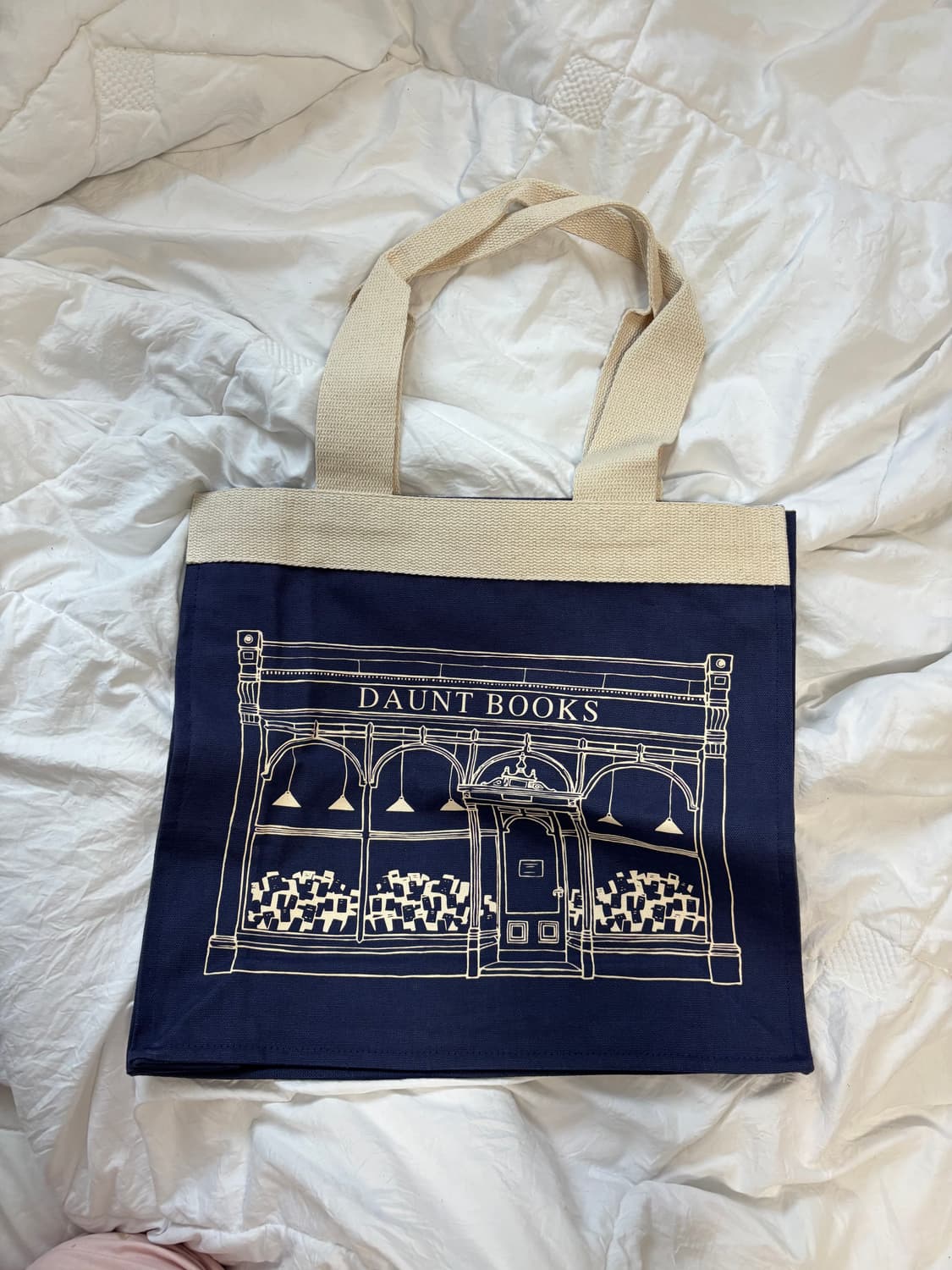 던트북스 캔버스 에코백 네이비 새상품 상품이미지1