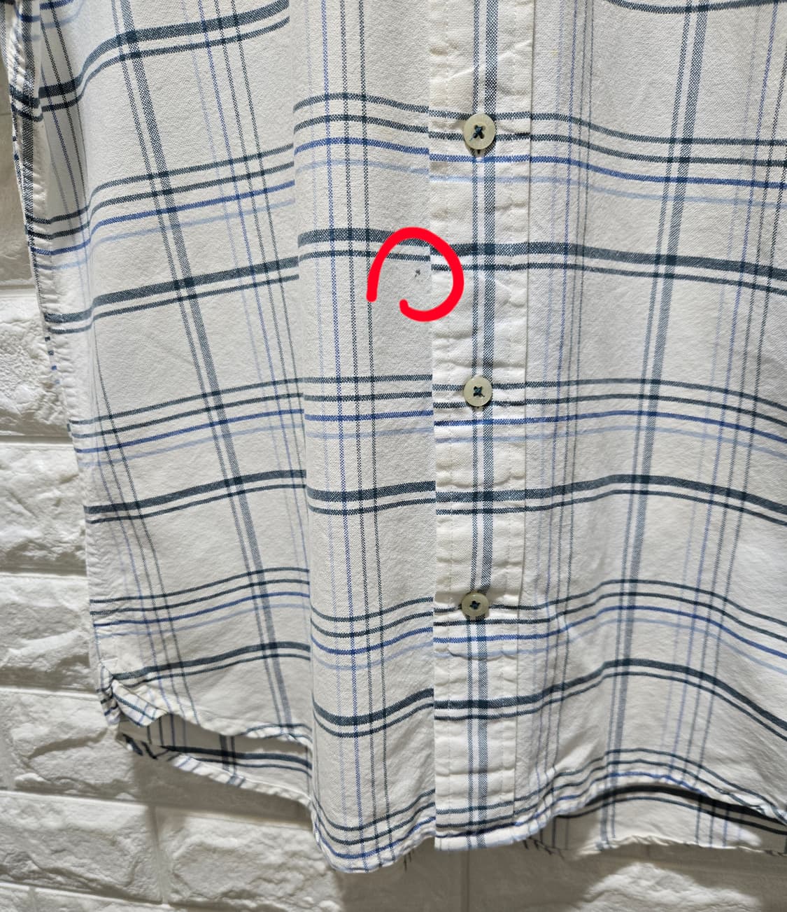 타미힐피거 반팔 체크셔츠 체크남방 95~100 상품이미지2