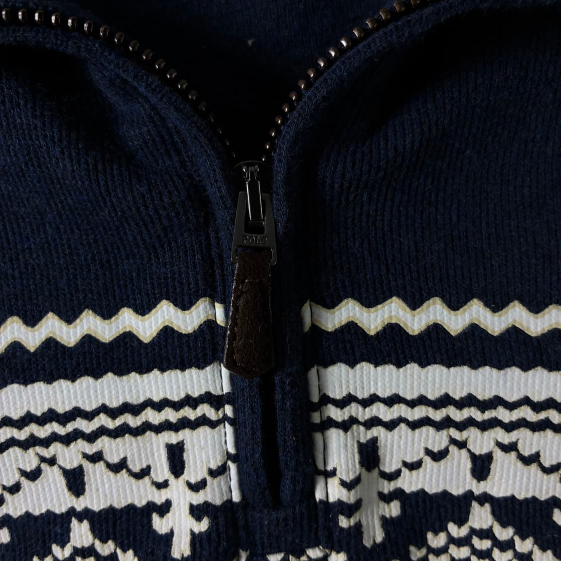 Polo  폴로 랄프로렌 자수 네이비 스노우 플레이크 반집업 니트 상품이미지4