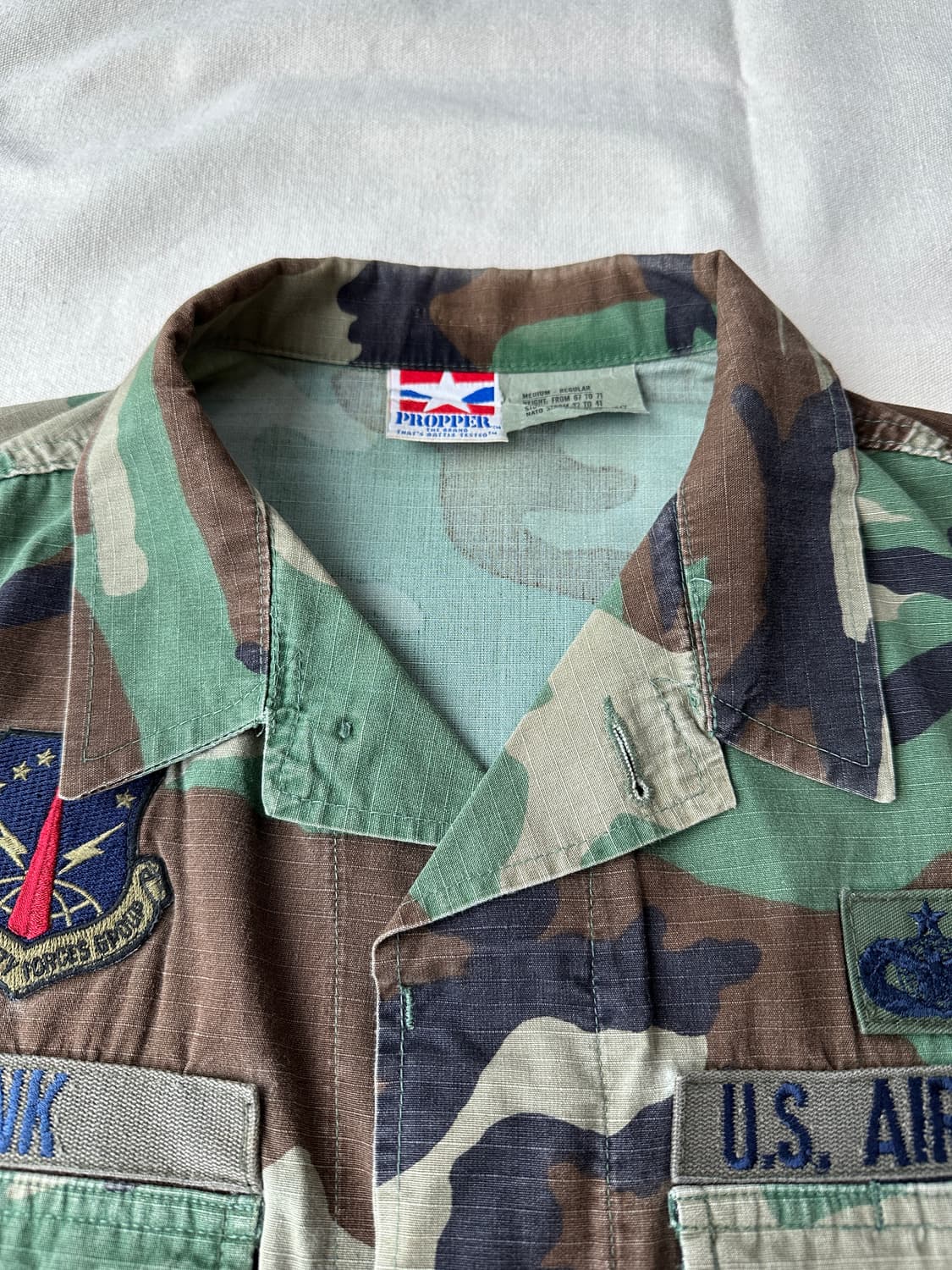 미공군 프로퍼 우드랜드 립스탑 BDU 자켓 M-R 100 상품이미지2
