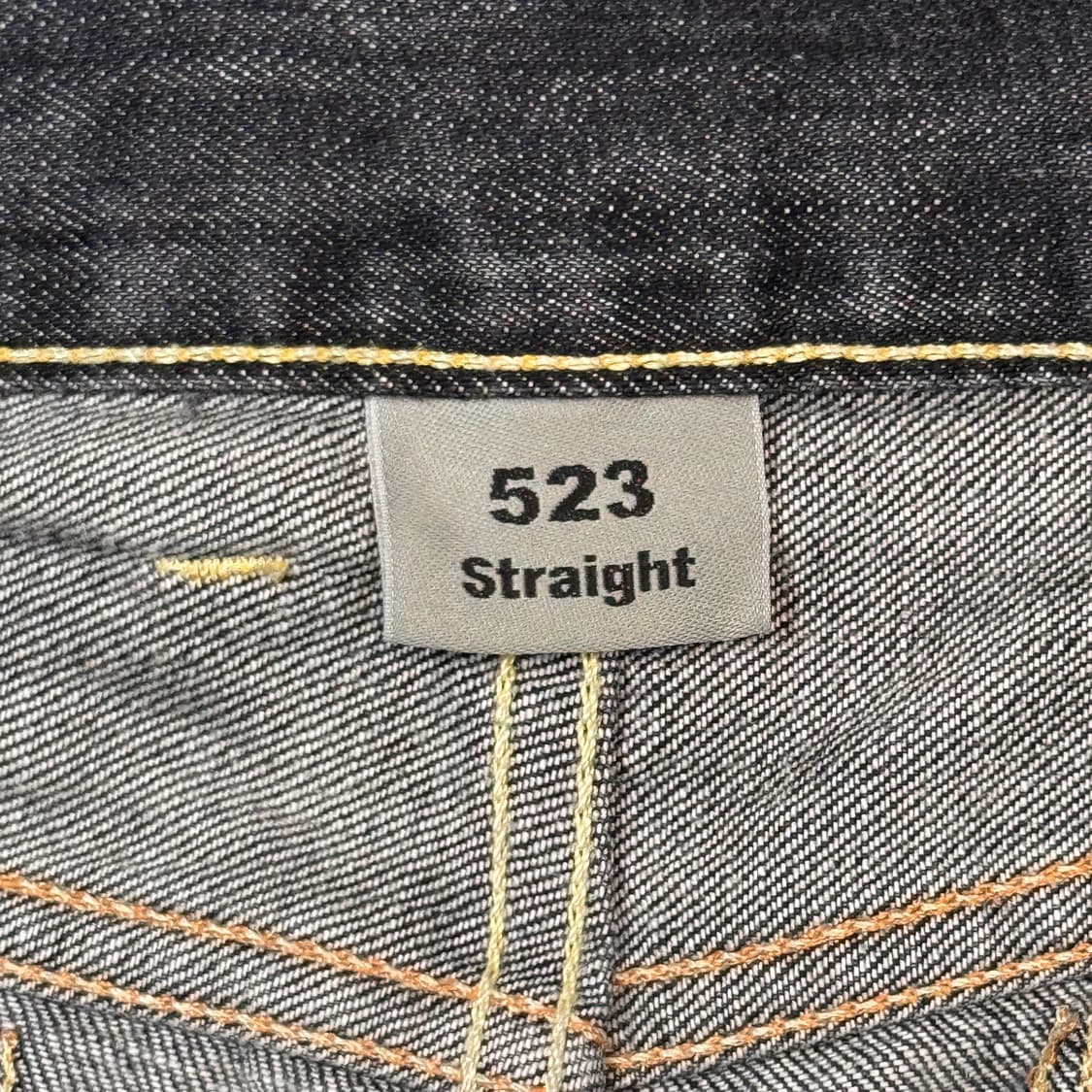34inch) 리바이스 523 흑청 스트레이트 핏 데님 청바지 상품이미지8