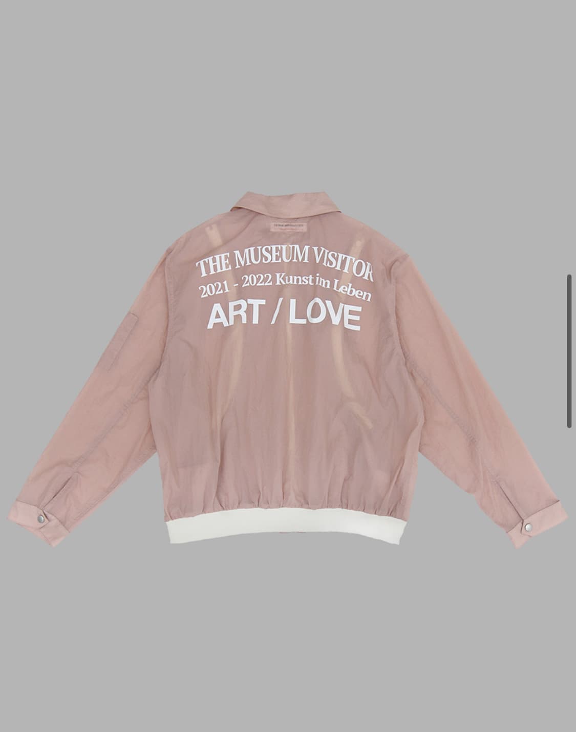 커브드 지퍼 바람막이 핑크 CURVED ZIPPER WINDBREAKER 상품이미지2