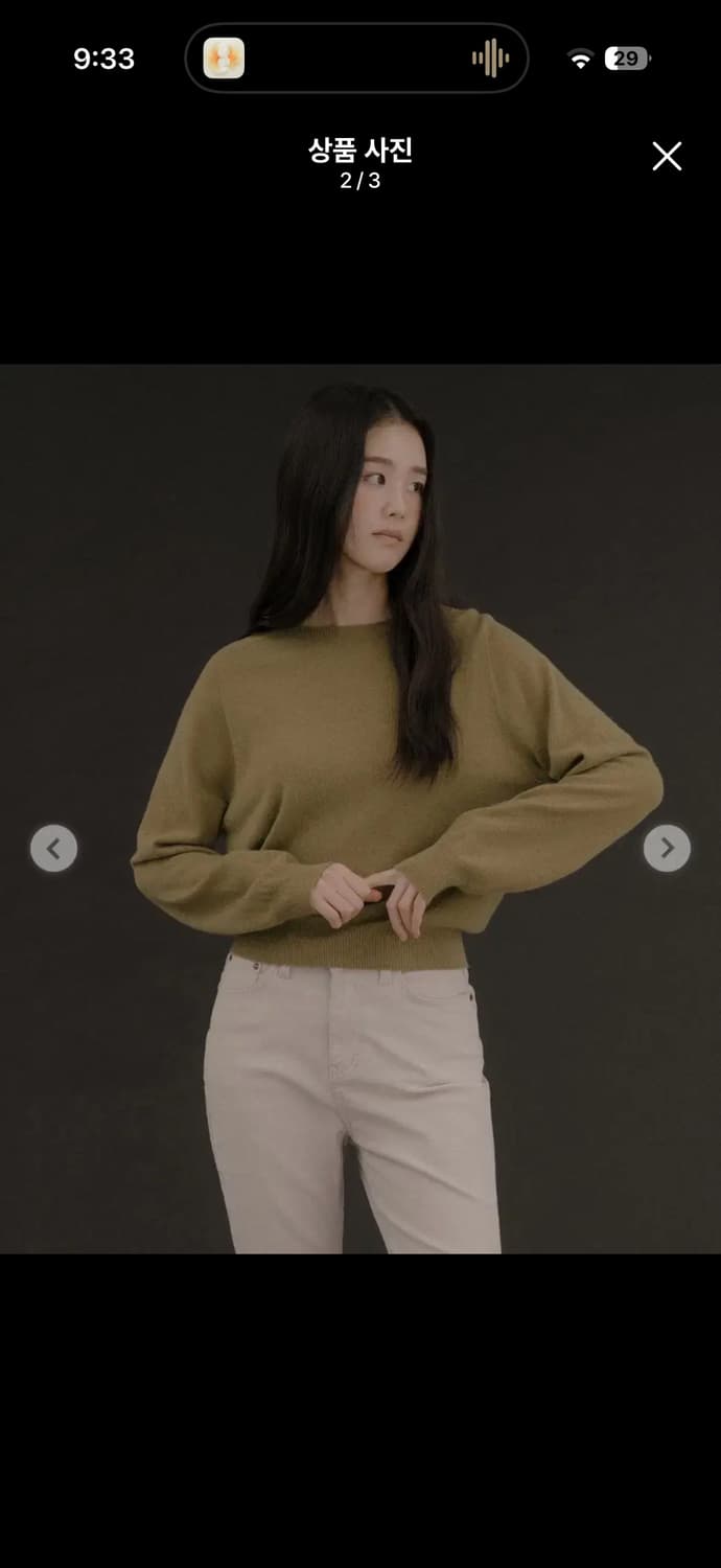 베뉴엣 Benuet sank knit 샌드 니트 올리브 상품이미지2