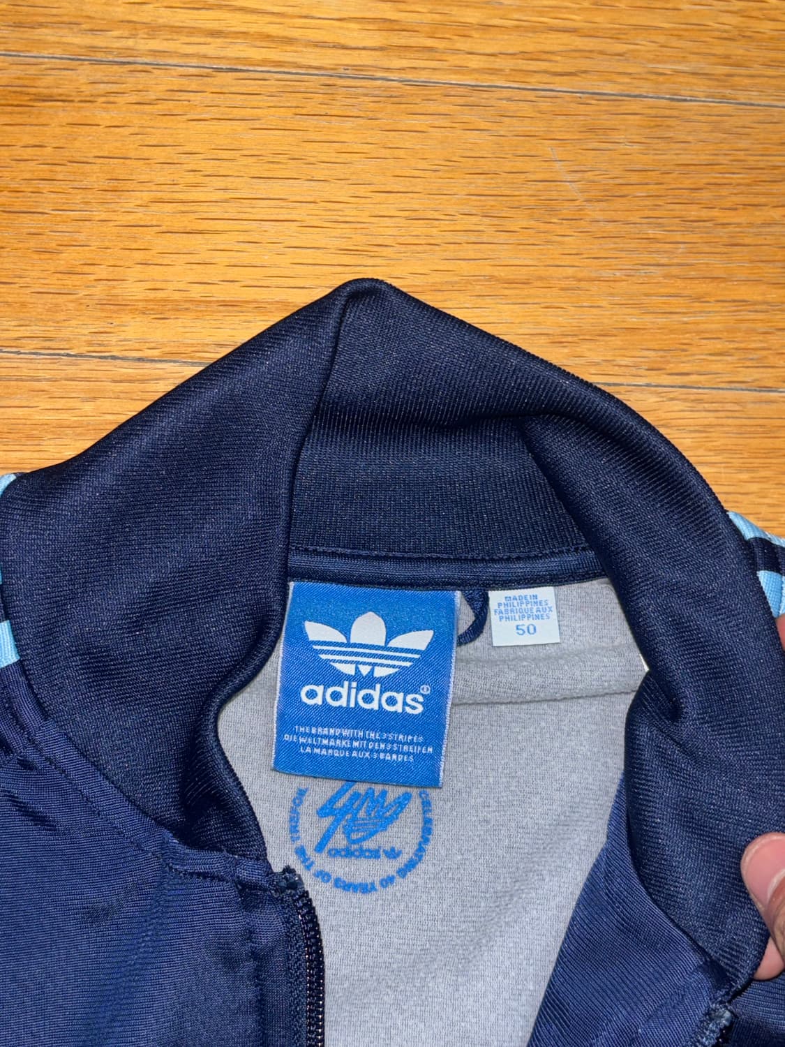 아디다스 희귀 져지 스카이블루 네이비 상품이미지7