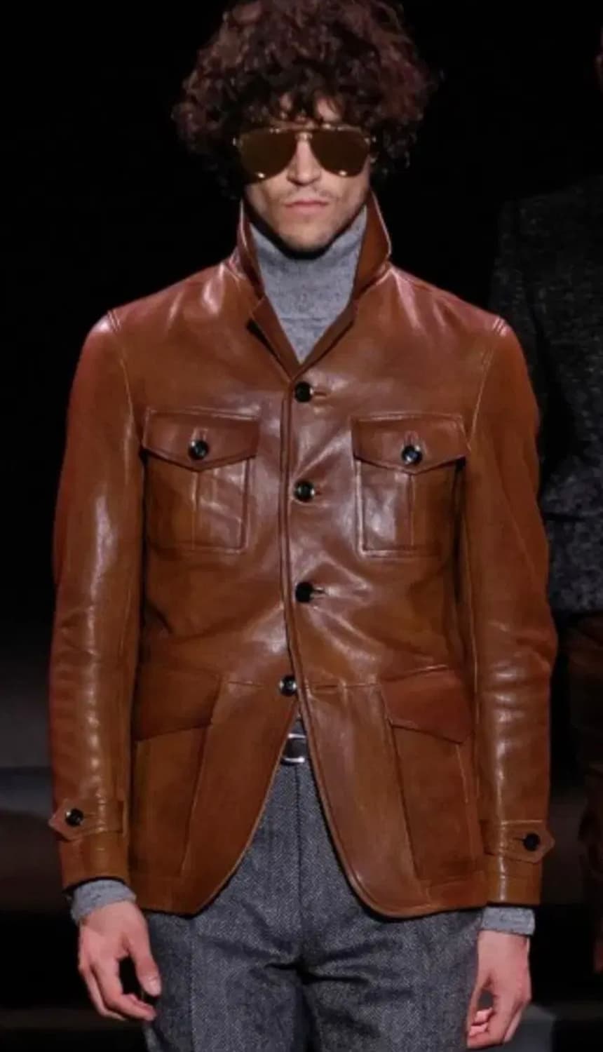 TOM FORD LEATHER CARCOAT COW HIDE 상품이미지1
