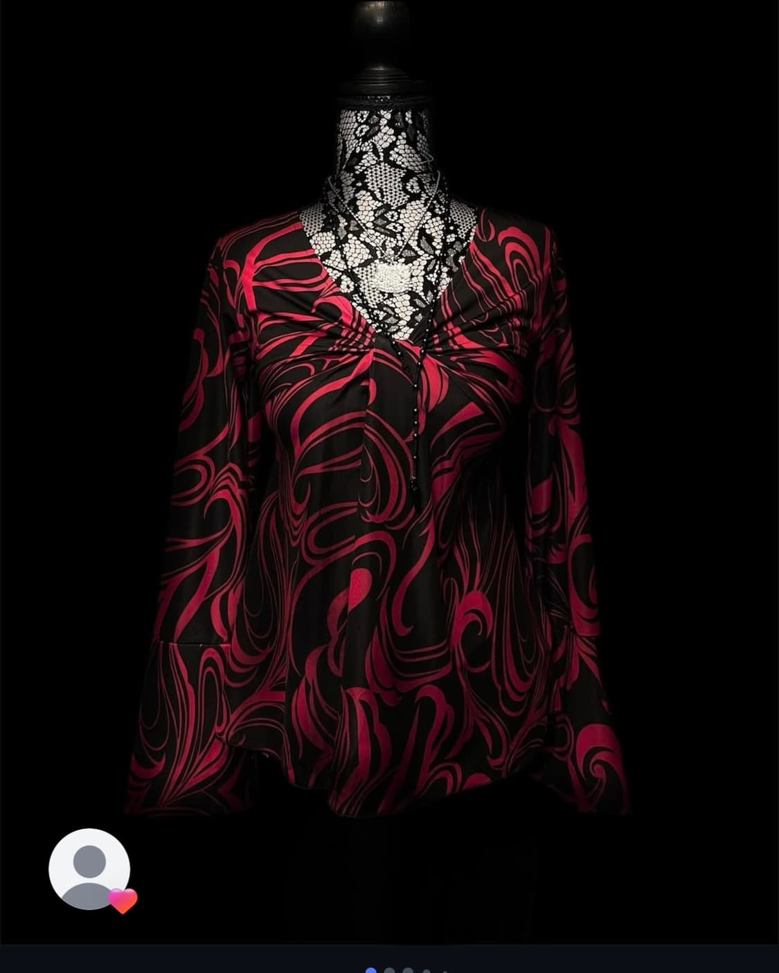 택포) 마블링 레드 갸루 아게죠 아케호무 롱슬 상품이미지1