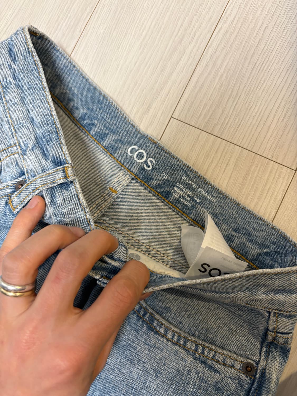 COS 코스 릴렉스드 스트레이트 데님 연청 25 상품이미지2