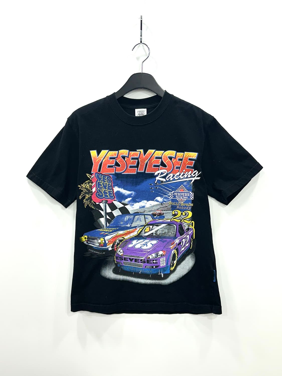 예스아이씨 빅 레이싱로고 티셔츠 블랙 S 상품이미지1