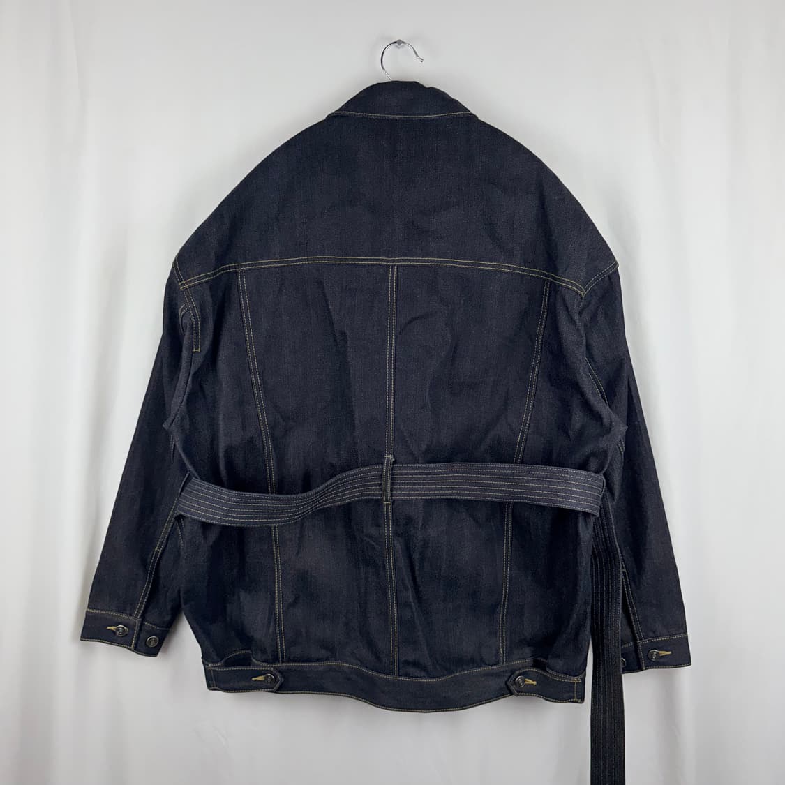 (L) 메종미네드 벨티드 데님 진청 자켓 상품이미지4