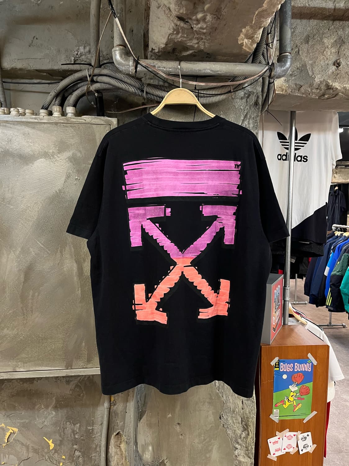 오프화이트 21ss 마커 애로우 반팔티 블랙 M #csz2750  상품이미지1