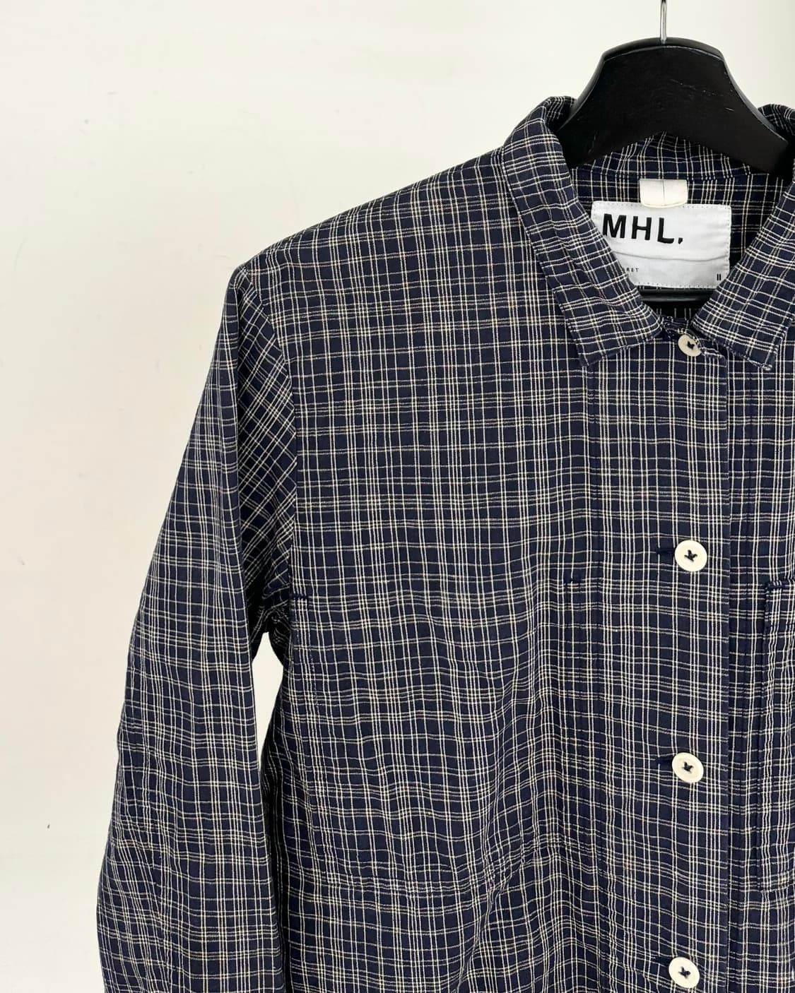 엠에이치엘 그레이 체크 셔츠 상품이미지3