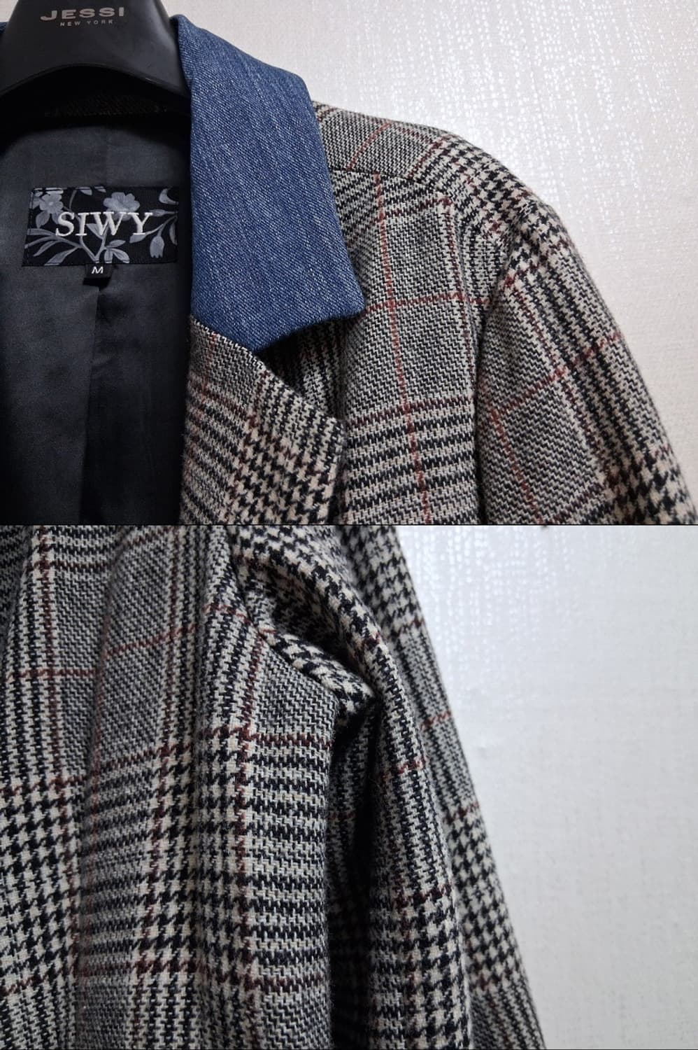 SIWY 씨위 빈티지체크 모직로코트표기6677 오버핏
중국제조 일본판 씨 상품이미지4