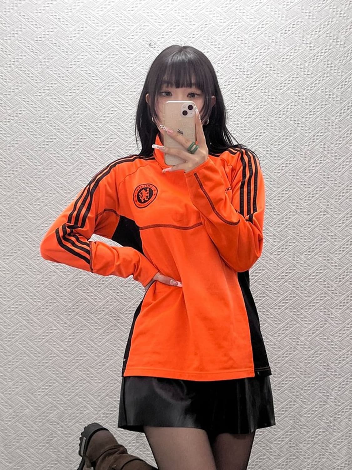 아디다스 첼시 챔스 축구 레트로 오렌지 져지 롱슬리브 100 C11160 상품이미지2