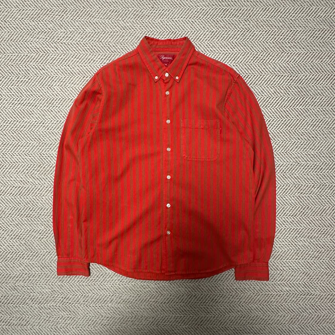 SUPREME cotton shirt red 상품이미지1