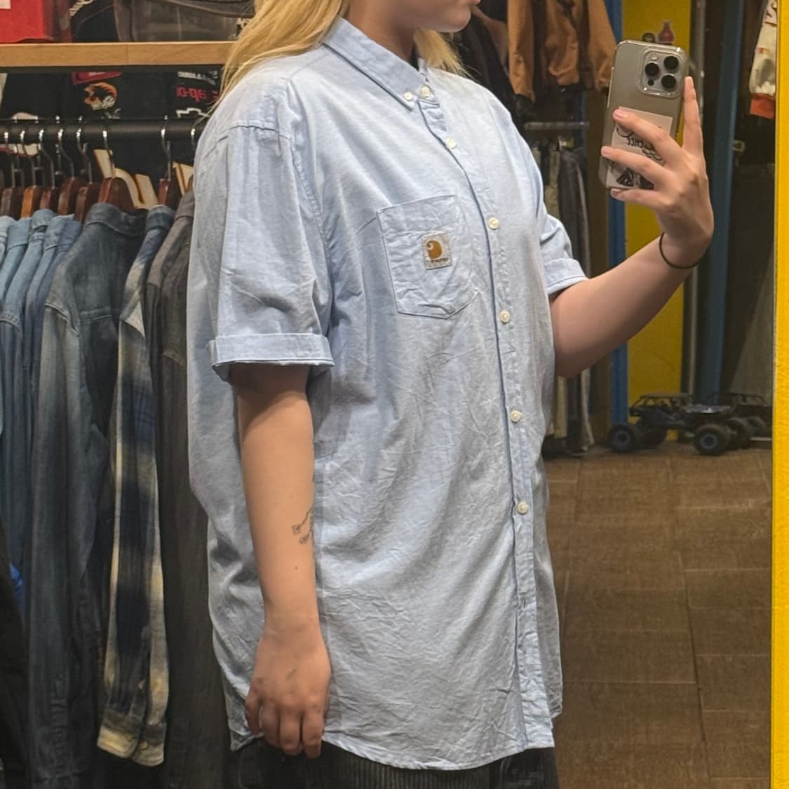 [HI] 칼하트 반팔셔츠 스카이블루  상품이미지4