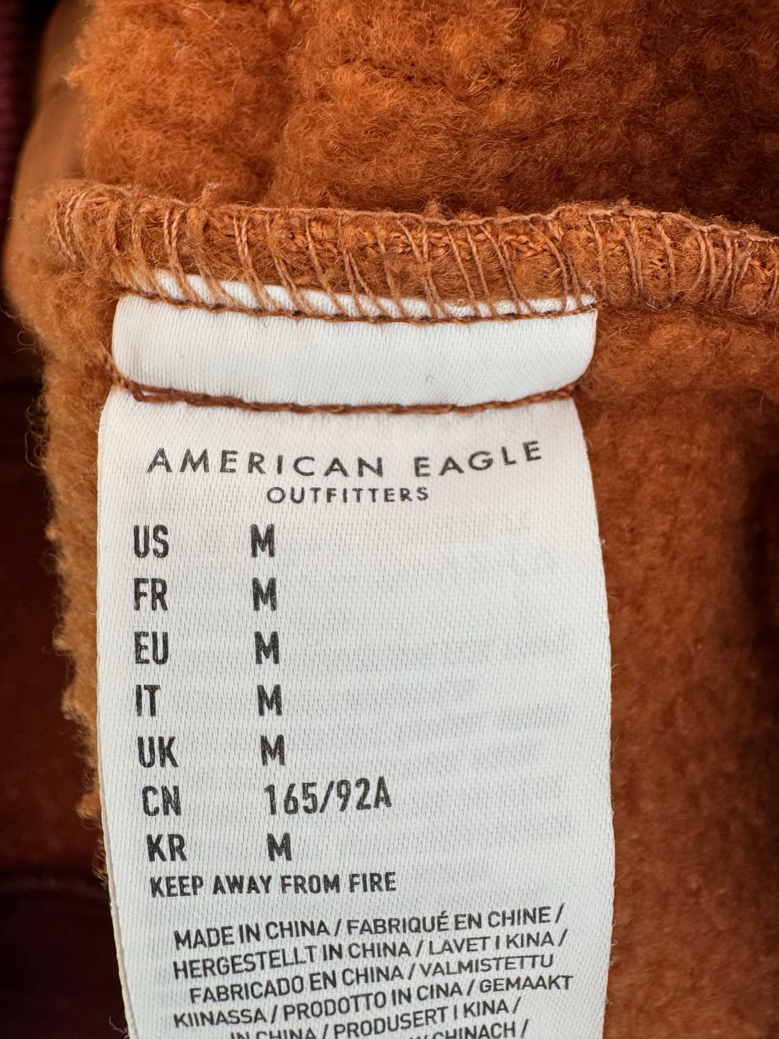 아메리칸 이글 양털 웜업 자켓 M 상품이미지4