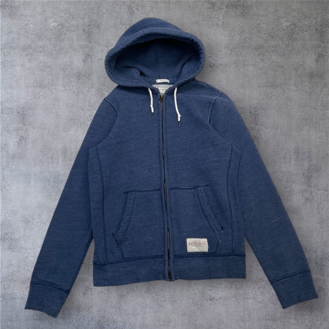 아베크롬비 네이비블루 머슬핏 기모 후드집업 L 상품이미지1
