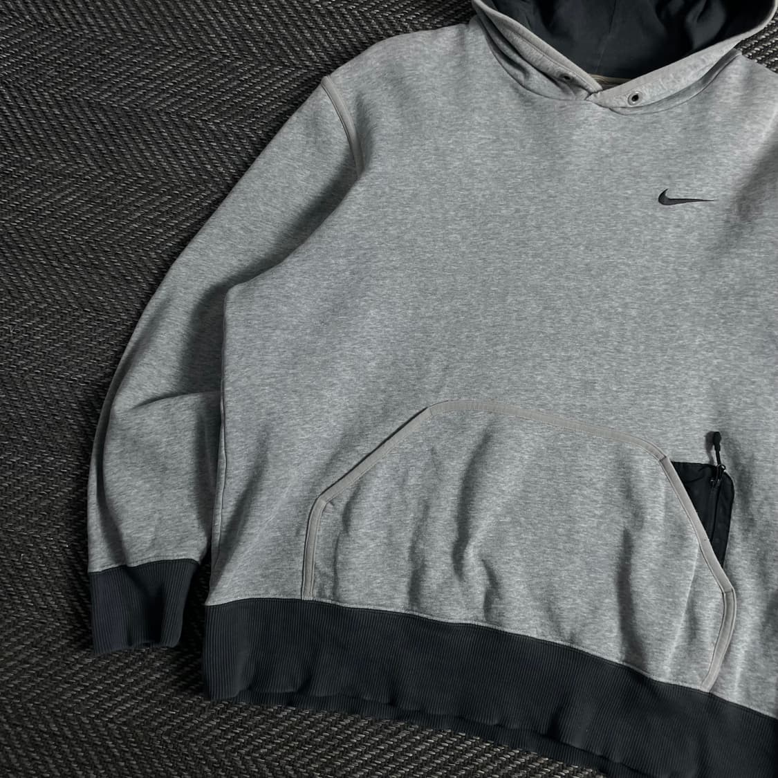 00s 나이키 올드스쿨 디테일 그레이 후드 티셔츠o 3539 상품이미지3