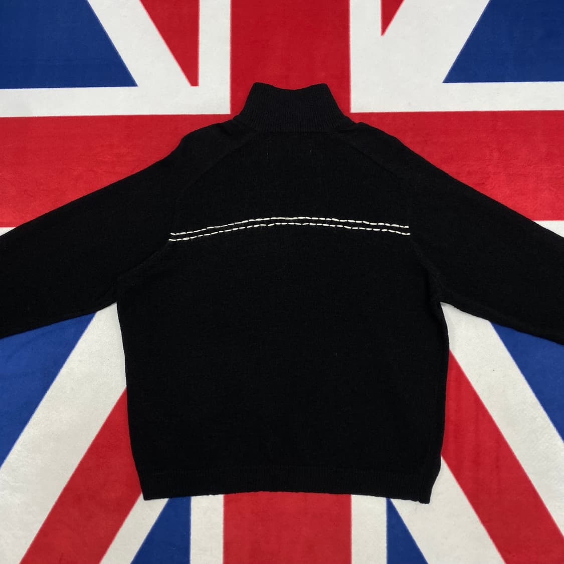 세터 포켓 스티치 하프집업 니트 L 실측 XL  상품이미지5