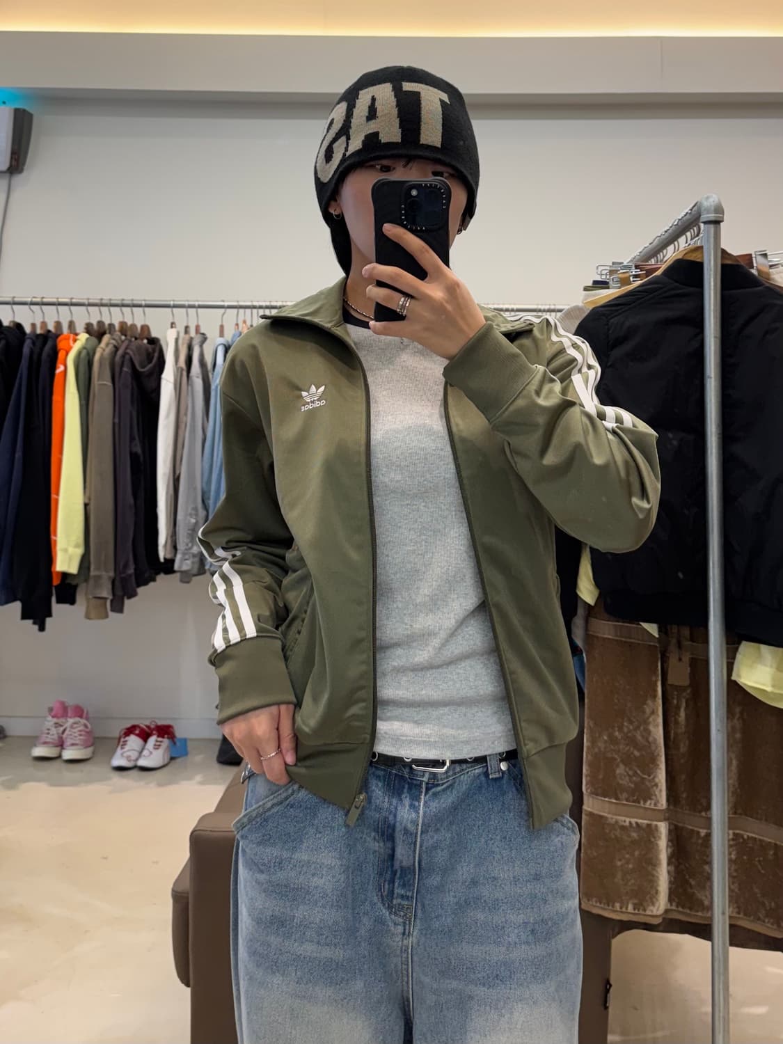 아디다스 아디컬러 클래식 파이어버드 트랙탑 올리브 상품이미지4