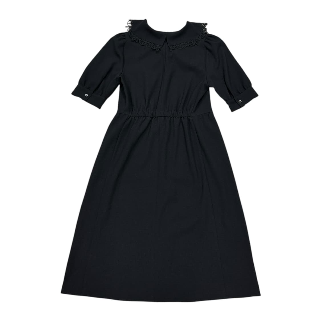 빈폴 레이디스 블랙 레이스 칼라 볼륨 원피스 블랙 S 상품이미지2