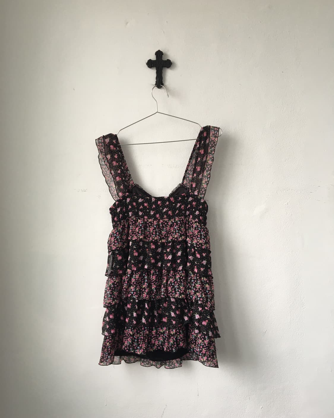 Ribbon point flower pattern layer sleeve 상품이미지3