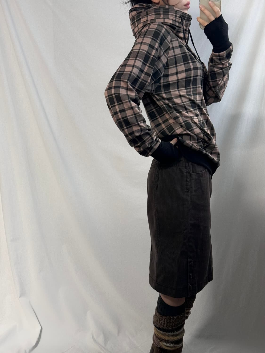 사이드 버튼 디테일 스커트 상품이미지8