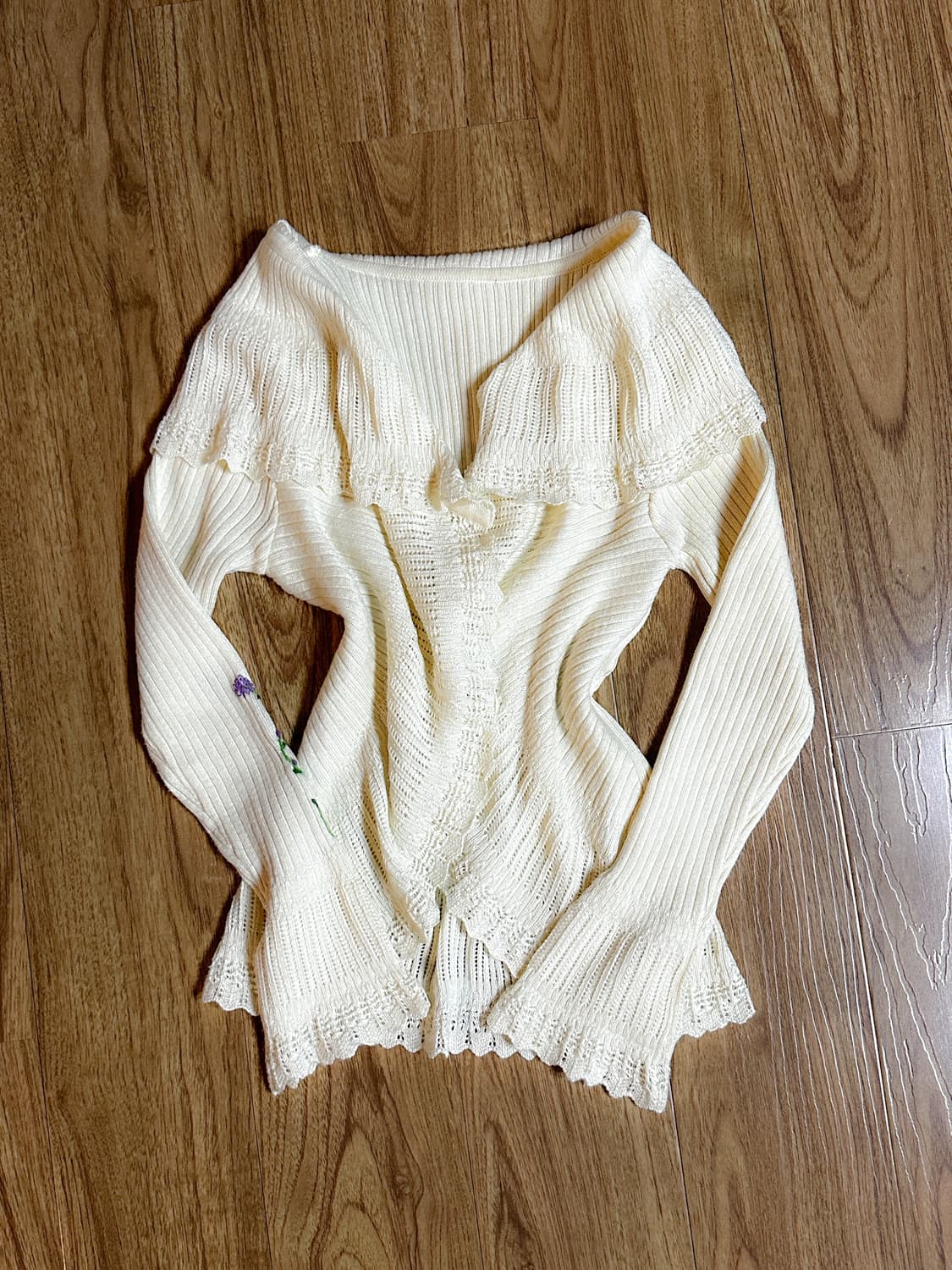 빈티지 프랑스자수 가디건 히메갸루 로걀 라떼 페어리 긱시크 모리걸 핀터깔 상품이미지1