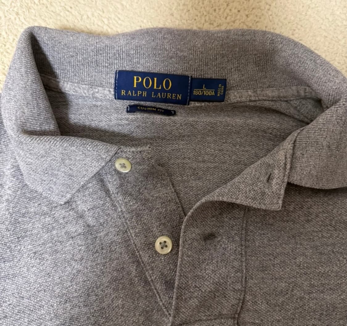 정품 폴로랄프로렌 빅포니 그레이 카라 슬리브 L사이즈 상품이미지3