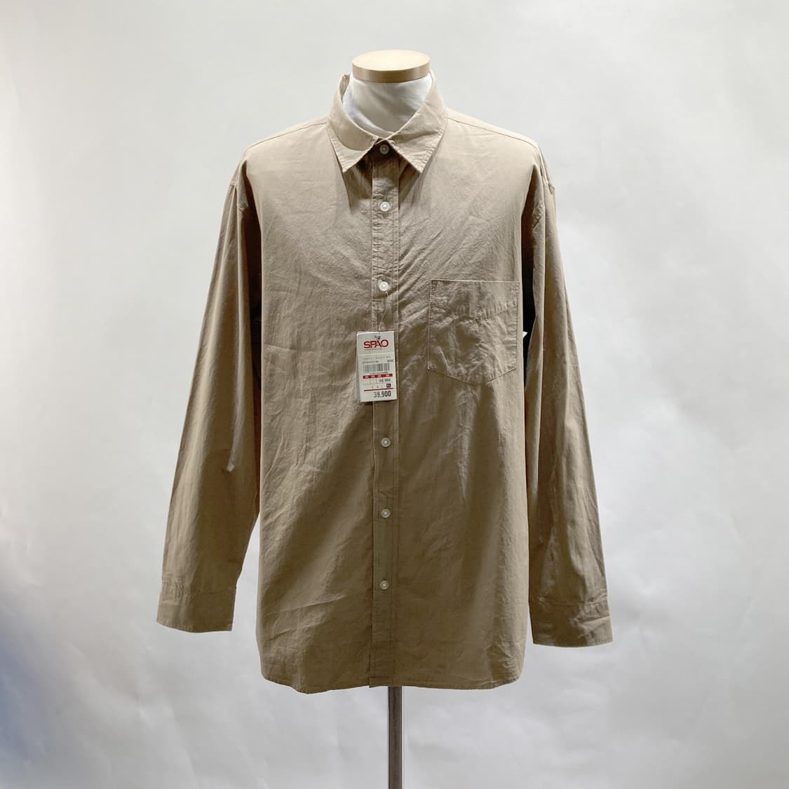 스파오 택새상품 남성셔츠 남방 베이지 XL  상품이미지1