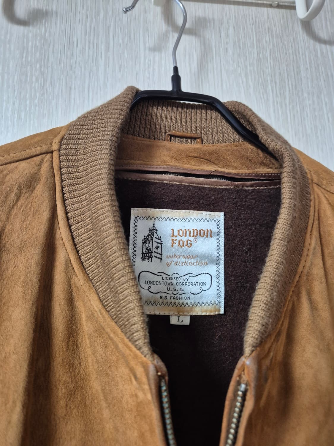 런던포그 스웨이드 가죽자켓 점퍼 블루종 라지 남성 상품이미지3