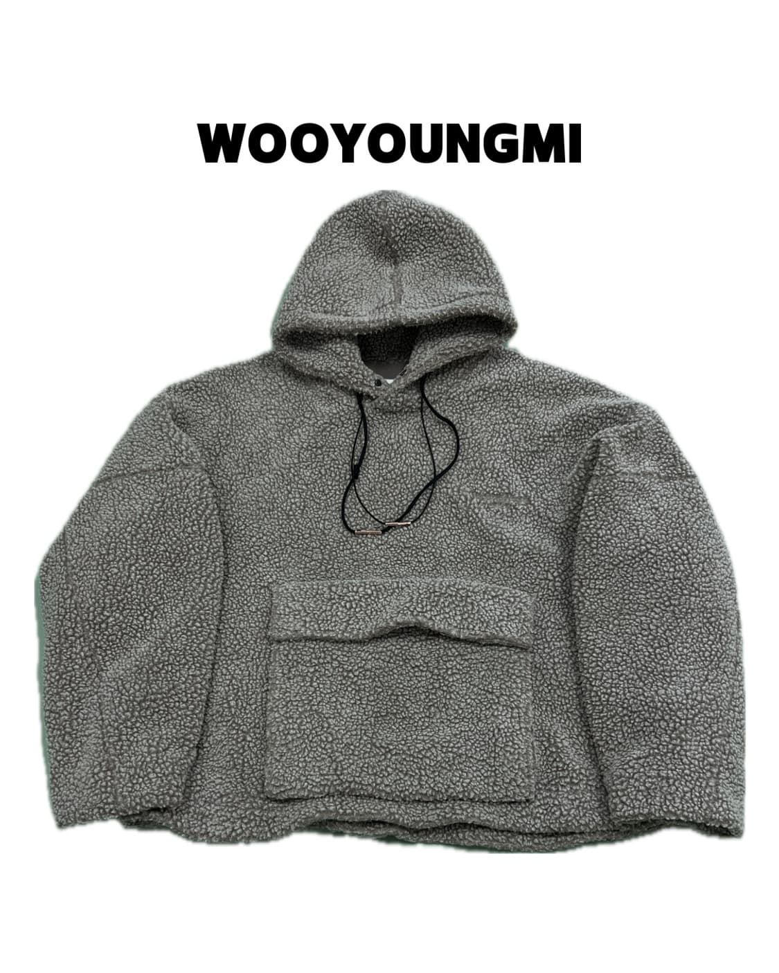 우영미 울 혼방 양털 셰르파 후드 상품이미지1