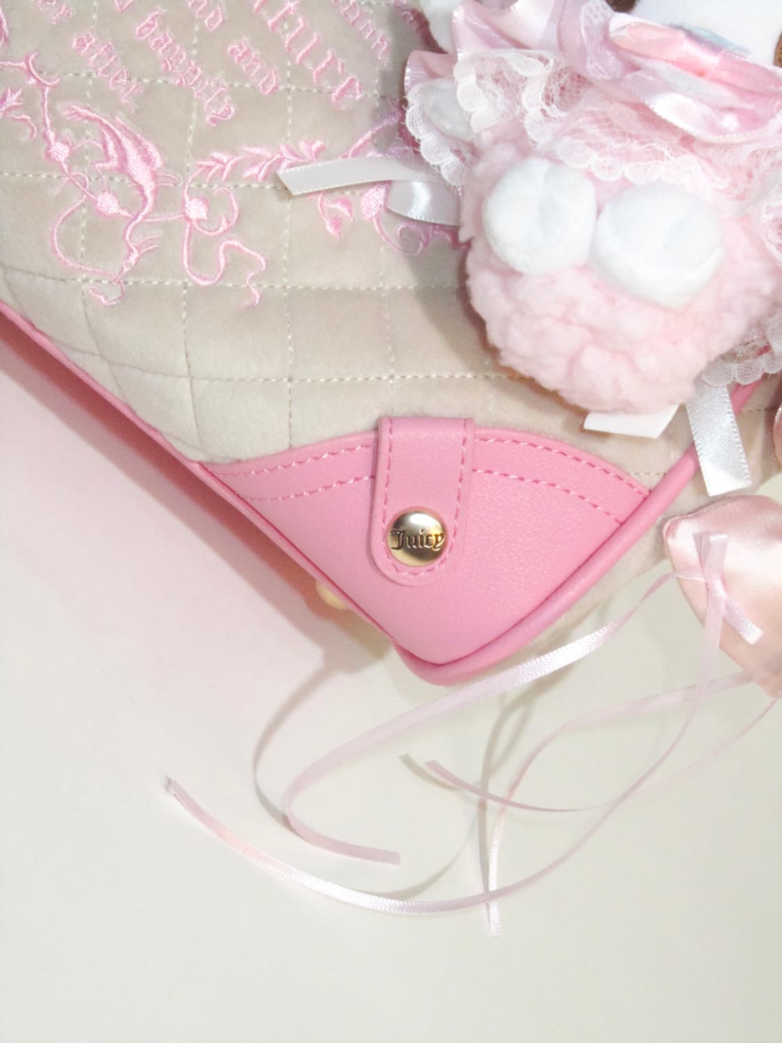 쥬시꾸뛰르 핑크 로열 데이드리머 토트백 +하트 키 챰 🎀 갸루 히메갸루 상품이미지6