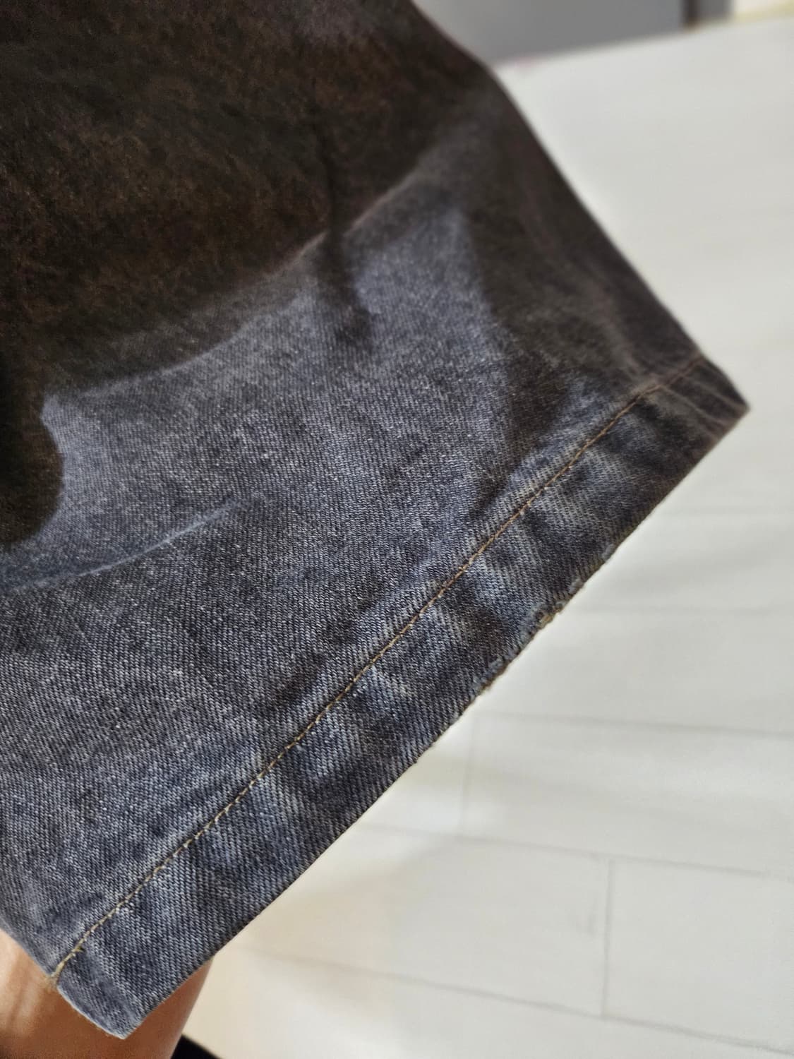 캐피탈 14oz 더블 니 배기 팬츠 블랙 키나리 상품이미지5