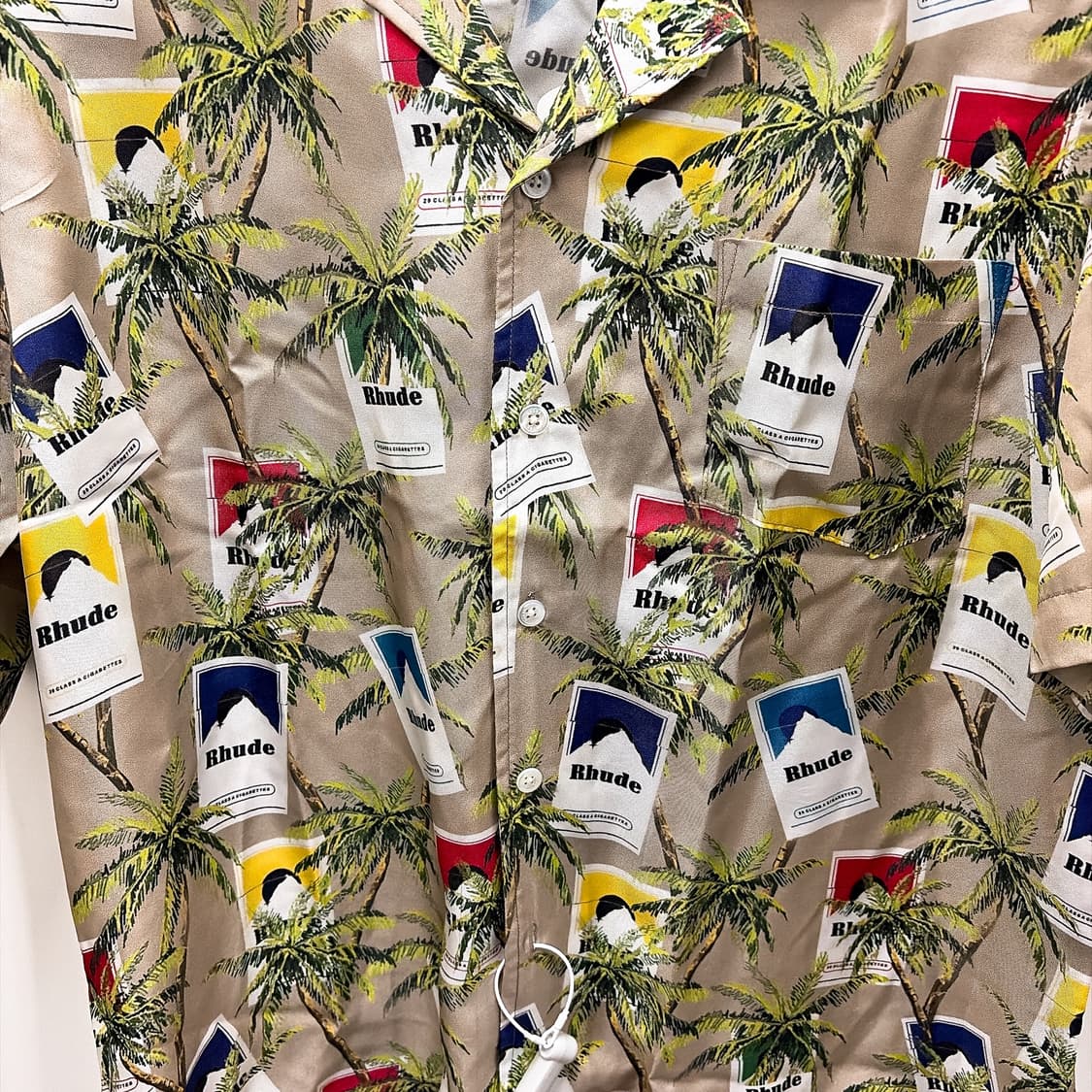 (정품/새상품) RHUDE 루드 남성 시가렛 프린트 실크 반팔 셔츠 상품이미지2