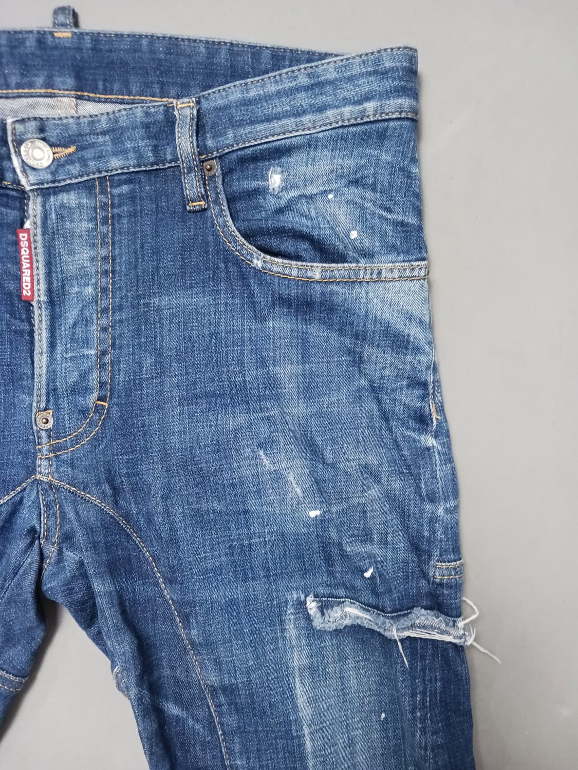 [48] 정품 디스퀘어드2 페인팅 딥워싱 타이디바이커진 청바지 32 33 상품이미지4