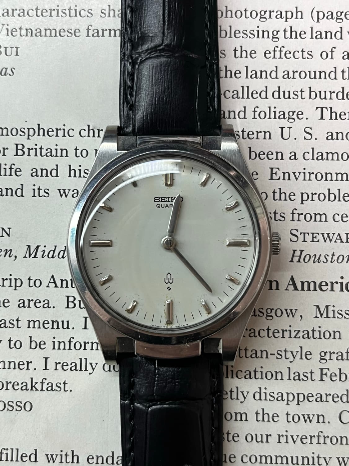 맹인용 세이코 쿼츠 빈티지 시계 상품이미지1