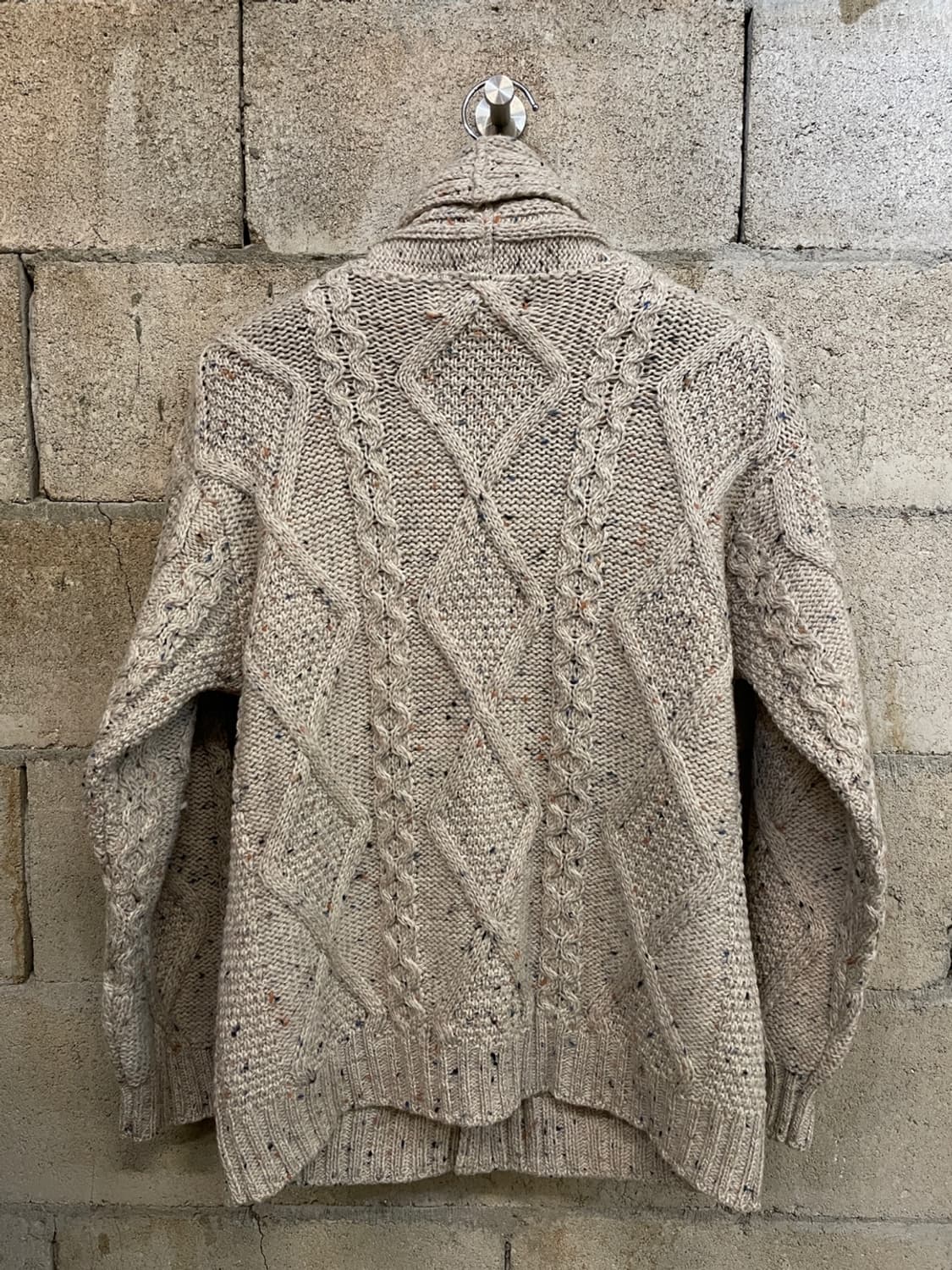 빈티지 아란 크래트 숄 카라 케이블 가디건  상품이미지4