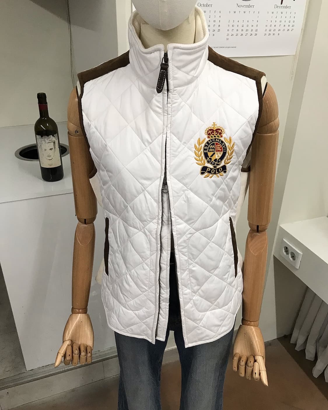 폴로 자수 패치 퀼팅 베스트 자켓 상품이미지9