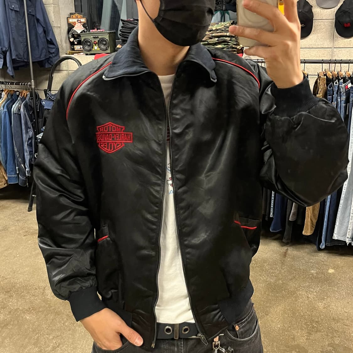 80s 할리데이비슨 나일론 바시티 (105)  상품이미지7