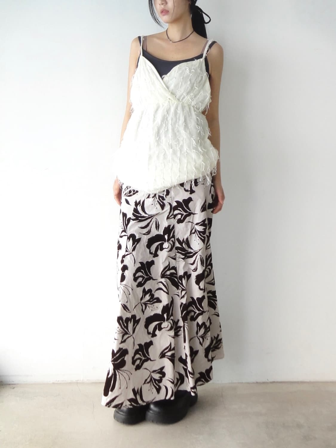 Tassel layered sleeveless ops / ivory 상품이미지5