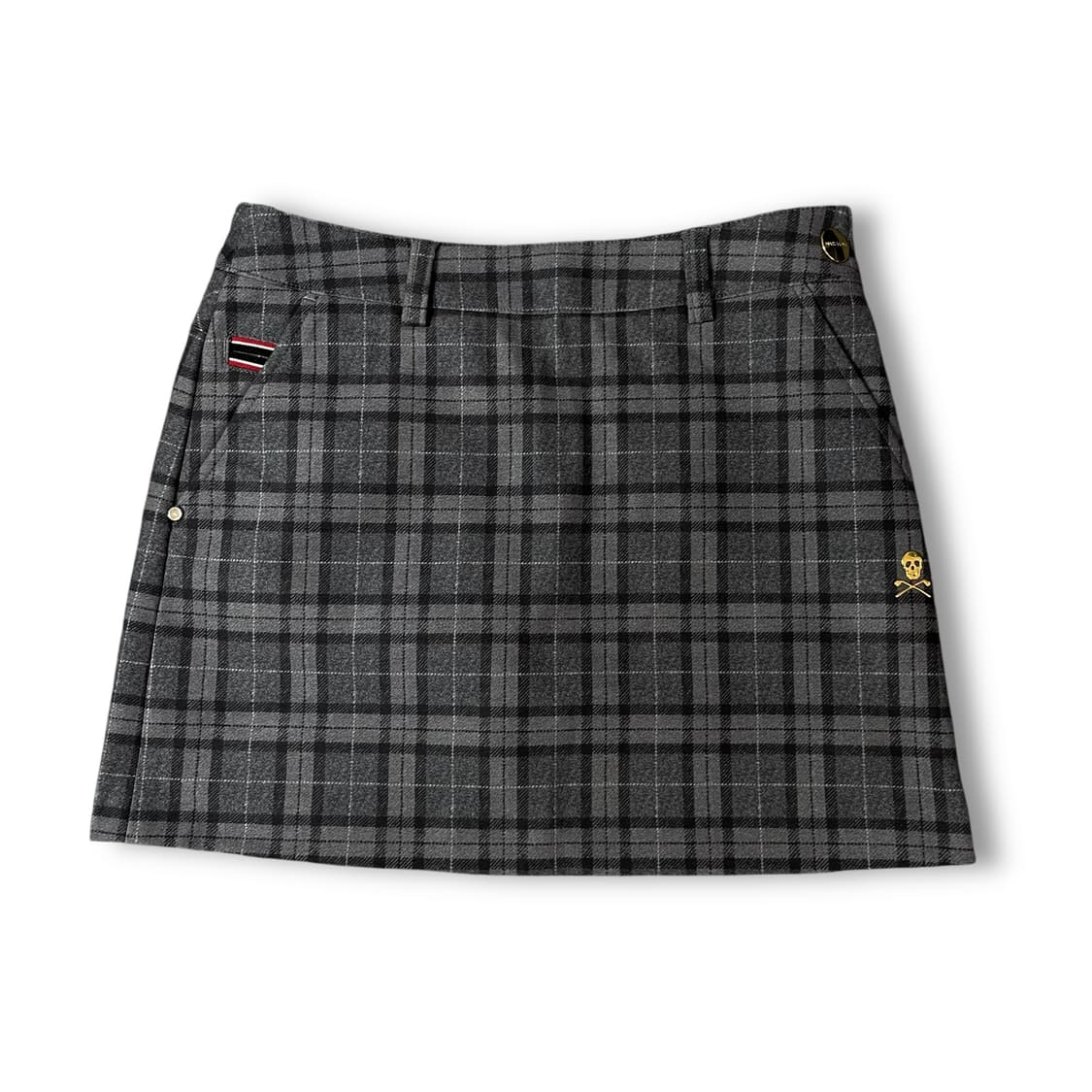  (28) 마크앤로나 그레이 체크 기모 골프 미니 스커트 상품이미지1