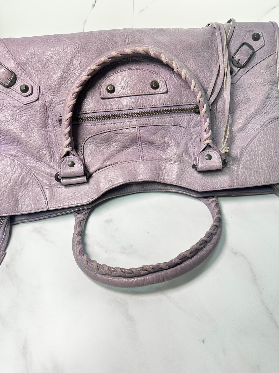 [A 정품] 발렌시아가 시티 모터백 파트타임 연보라 상품이미지5