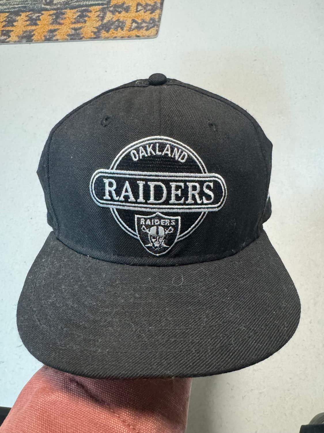 NFL 뉴에라 오클랜드 레이더스 자수 스냅백 블랙 모자 볼캡 상품이미지1