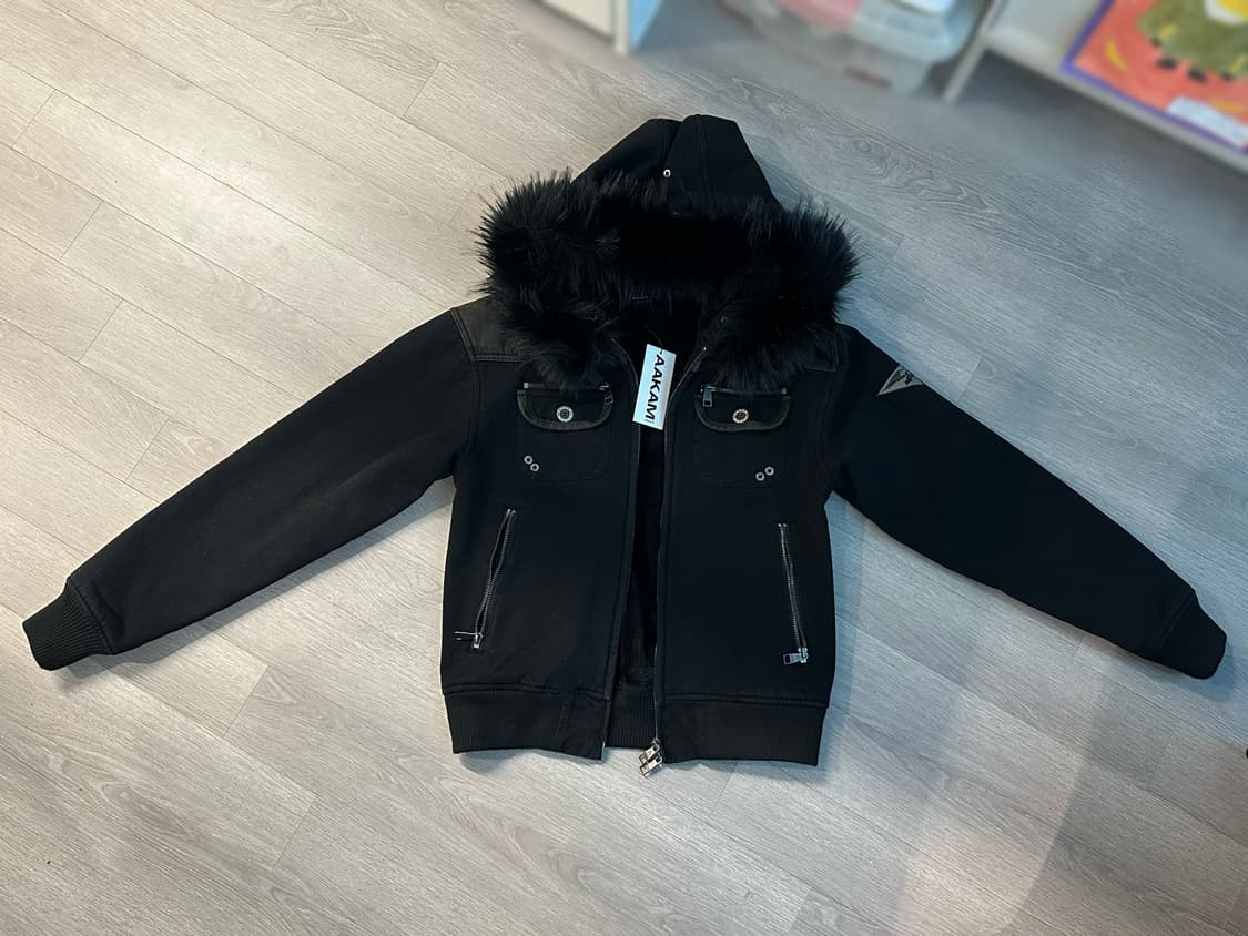 아캄 Fur Camo Contrast Jacket (Black) 상품이미지2