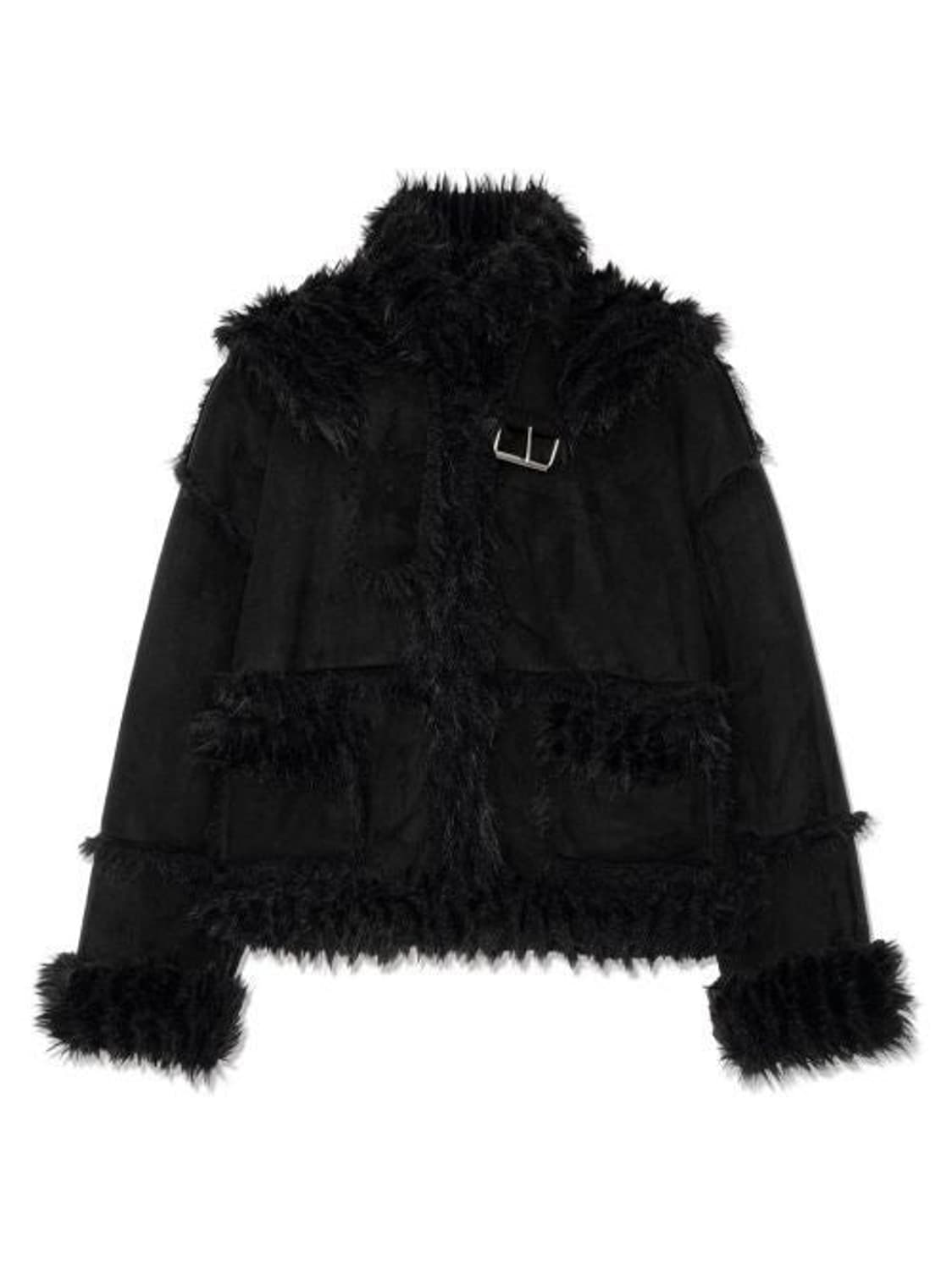 어글리쉐도우 리버시블 시어링 자켓 무스탕 퍼자켓 블랙 상품이미지1