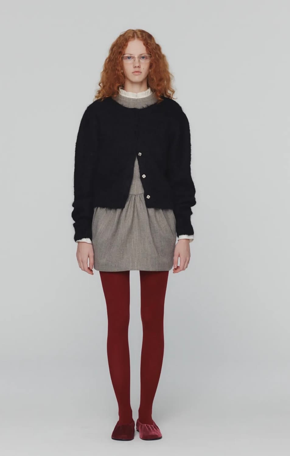 아모멘토 NEW GRANDMA CARDIGAN 블랙 상품이미지2