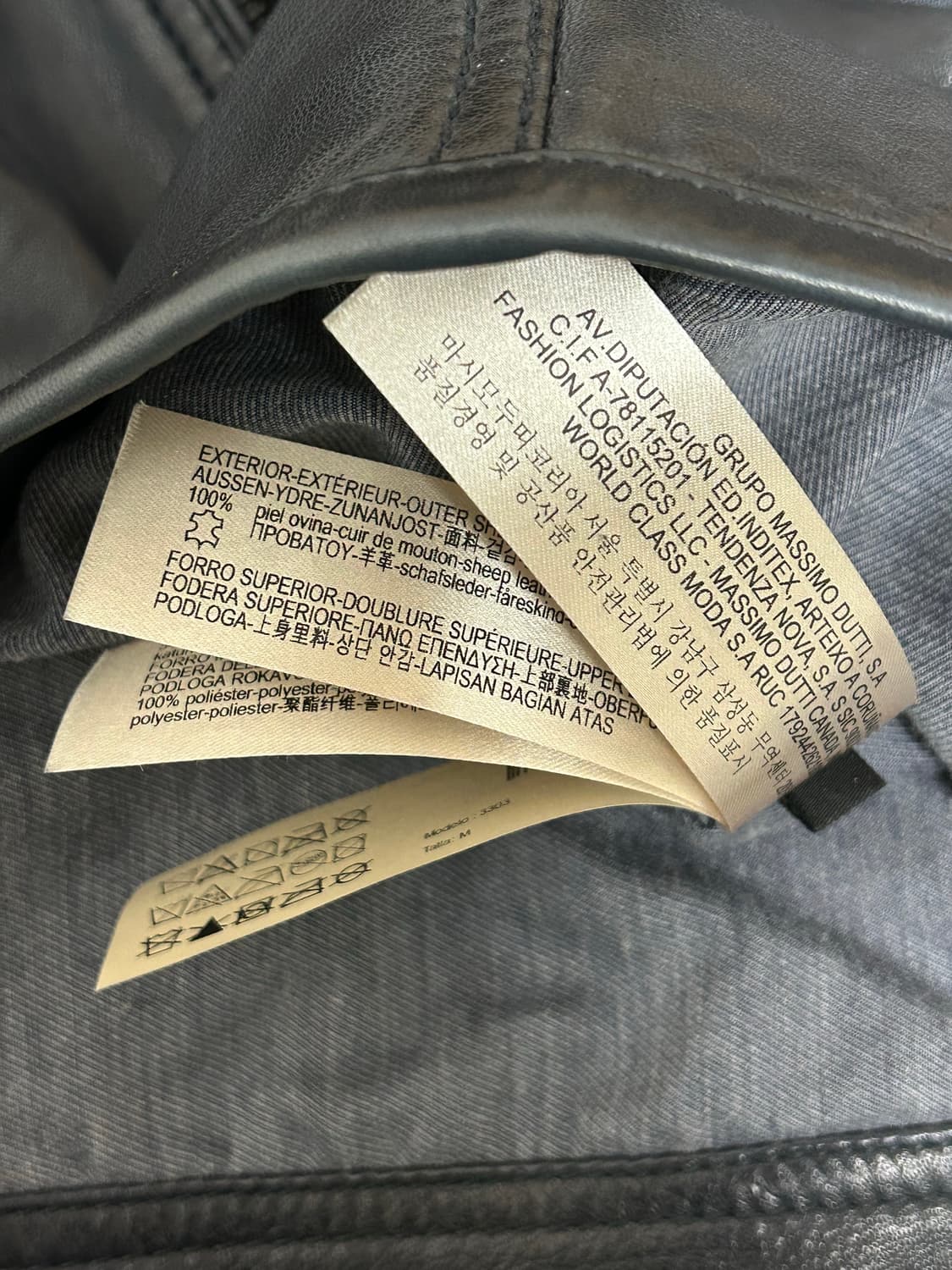 마시모두띠 다크 네이비 프리미엄 나파 레더 자켓 상품이미지8